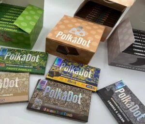 Comprar barras de chocolate con lunares 🍄