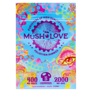 Mush Love – Gomitas de frambuesa azul, cereza y uva