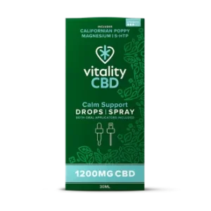 Gotas y espray de CBD Calm Support de 1200 mg y 30 ml